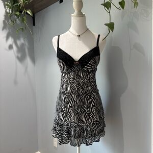 Zebra Print Lingerie Dress